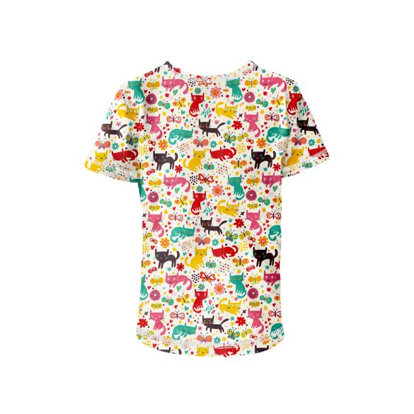 Kurzärmeliges Kinder T-Shirt, CAT MEADOW